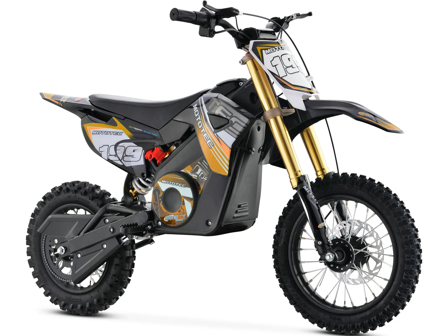 MotoTec Pro 36V 1000W Lithium Electric Dirt Bike Orange | High-Performance Off-Road Bike