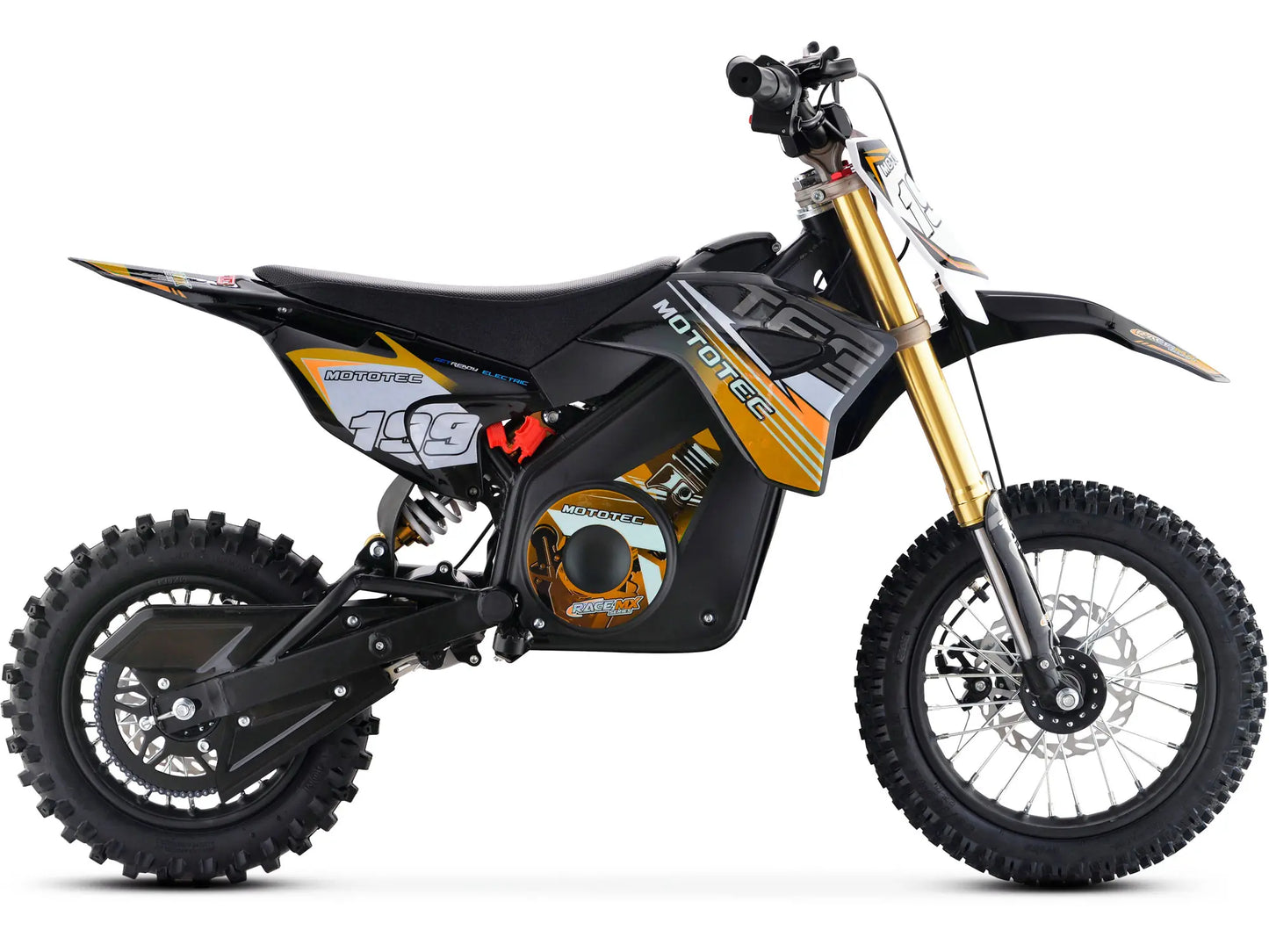 MotoTec Pro 36V 1000W Lithium Electric Dirt Bike Orange | High-Performance Off-Road Bike