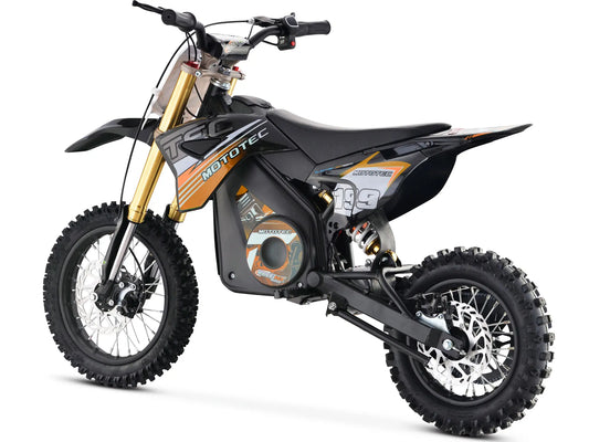 MotoTec Pro 36V 1200W Lithium Electric Dirt Bike Orange | Powerful Off-Road Bike