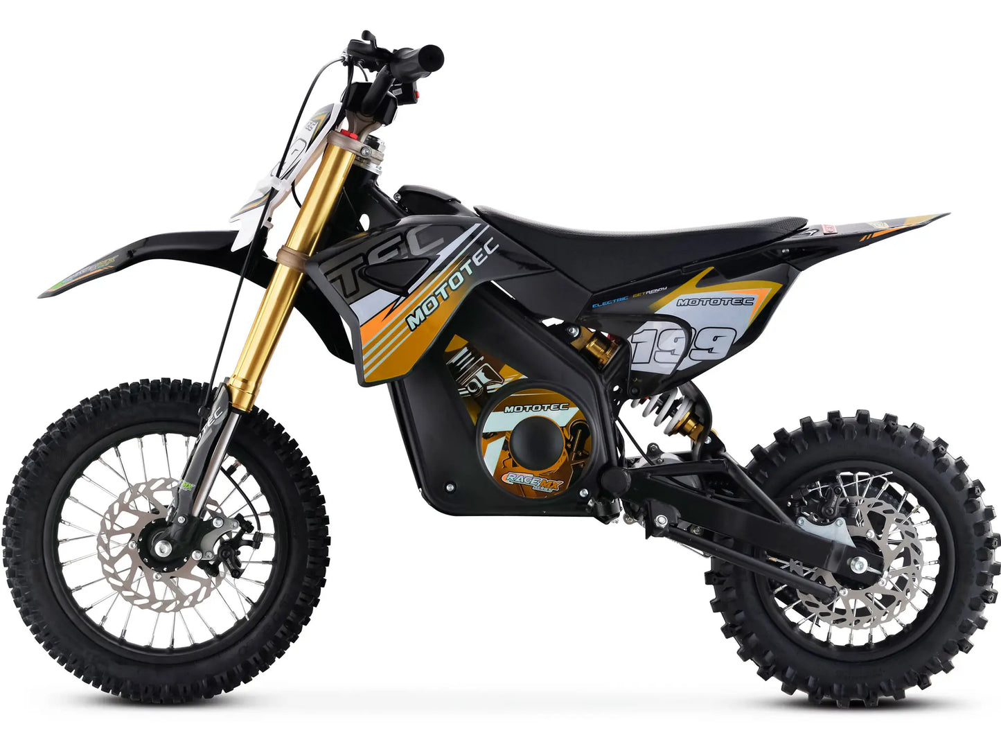 MotoTec Pro 36V 1000W Lithium Electric Dirt Bike Orange | High-Performance Off-Road Bike