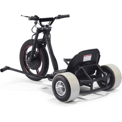 Color - Black - MotoTec Drifter 48V 800W Electric Trike Lithium