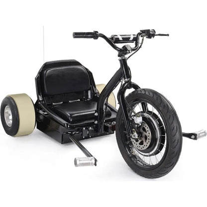 Color - Black - MotoTec Drifter 48V 500W Electric Trike