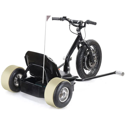 Color - Black - MotoTec Drifter 48V 500W Electric Trike