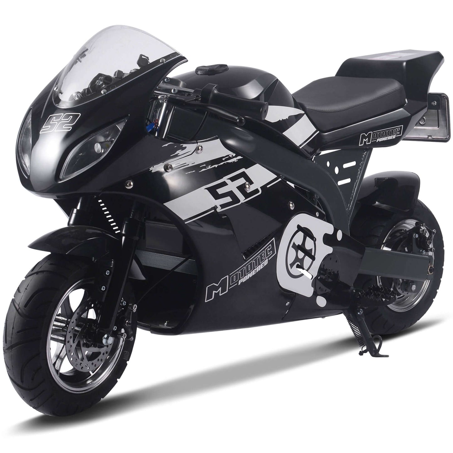 MotoTec 1000w 48v Electric Superbike Black