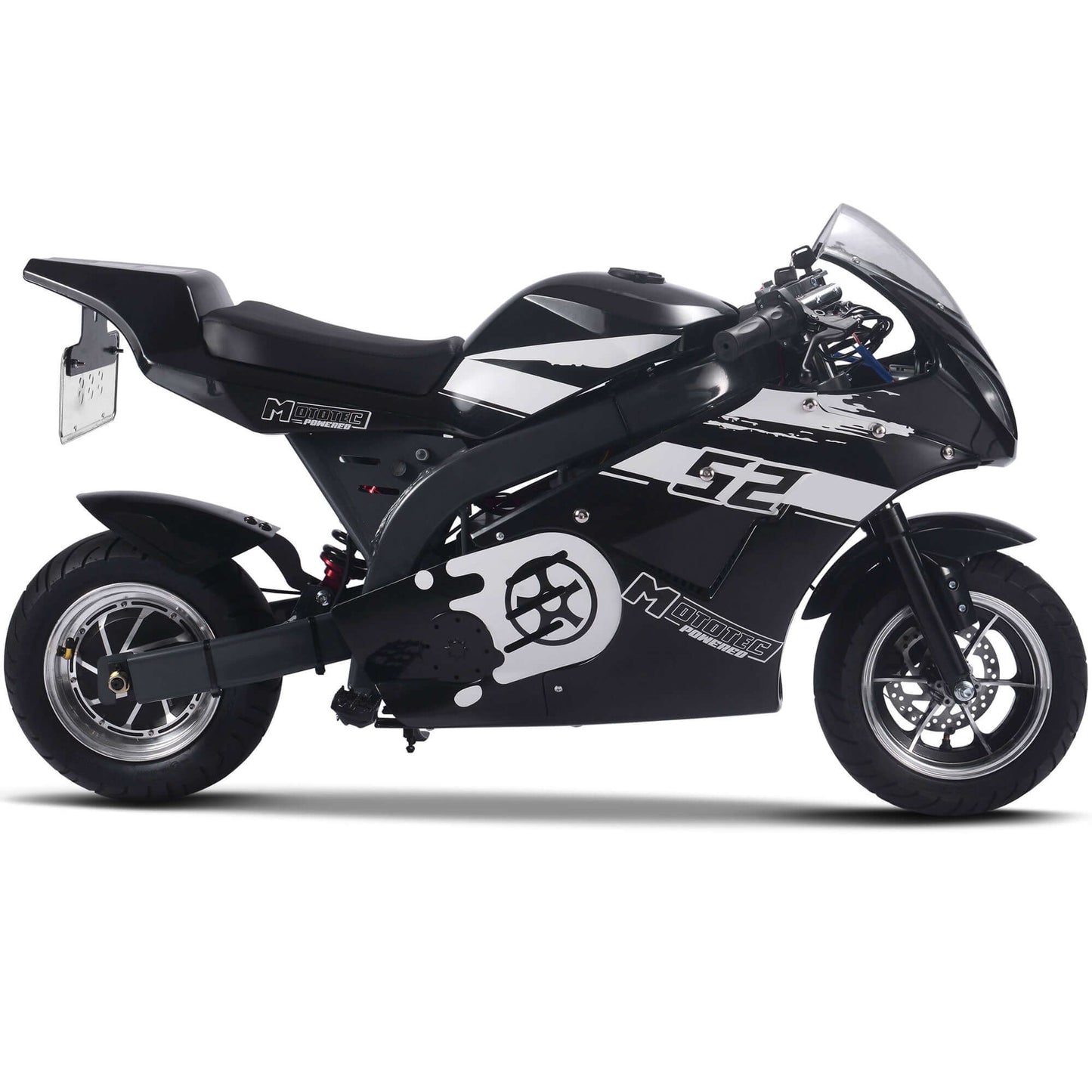 MotoTec 1000w 48v Electric Superbike Black