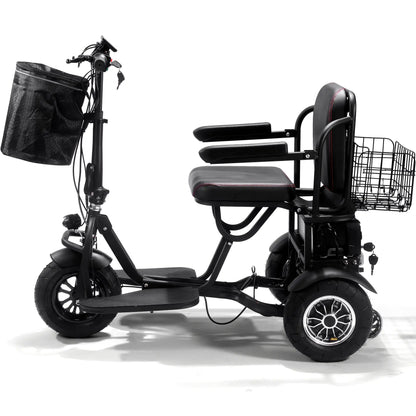 Color: Black - MotoTec Folding Mobility Electric Trike 48v 1000w
