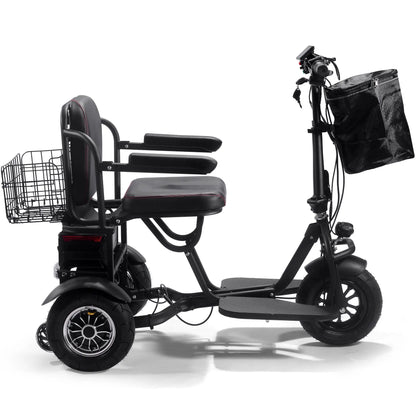 Color: Black - MotoTec Folding Mobility Electric Trike 48v 1000w