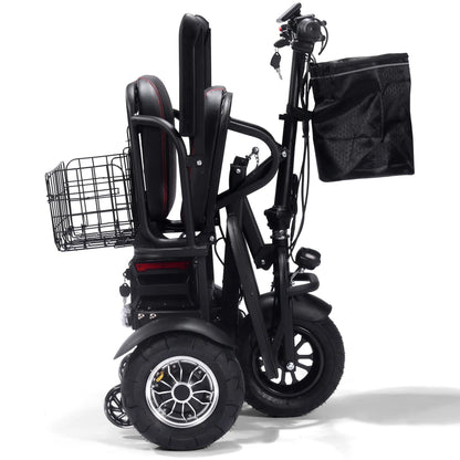 Color: Black - MotoTec Folding Mobility Electric Trike 48v 1000w