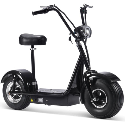 Color - Black - MotoTec FatBoy 48V 800W Electric Scooter