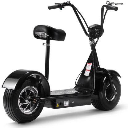 Color - Black - MotoTec FatBoy 48V 800W Electric Scooter