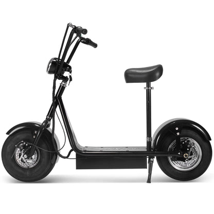 Color - Black - MotoTec FatBoy 48V 800W Electric Scooter