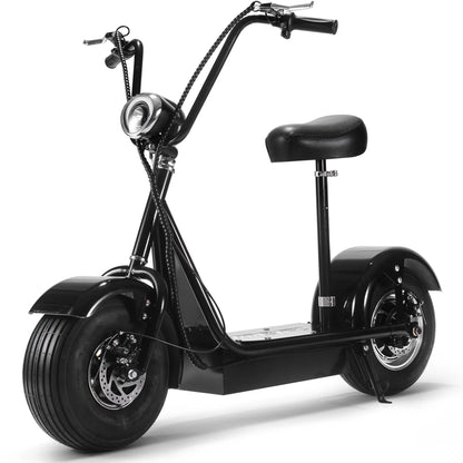 Color - Black - MotoTec FatBoy 48V 800W Electric Scooter
