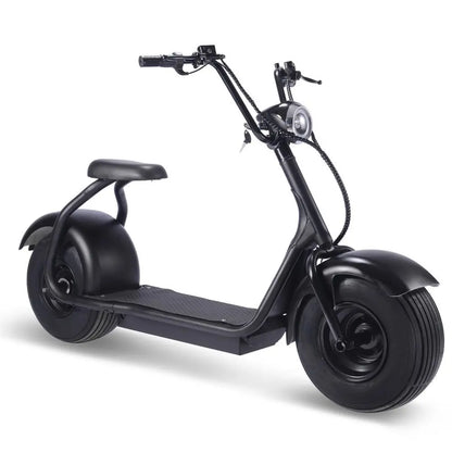 Color - Black - MotoTec Fat Tire 60V 18Ah 2000W Lithium Electric Scooter