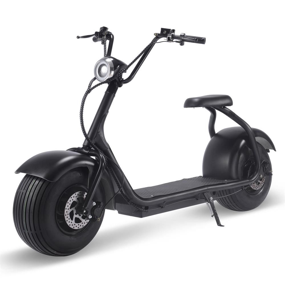 MotoTec Fat Tire 60v 18ah 2000w Lithium Electric Scooter Black