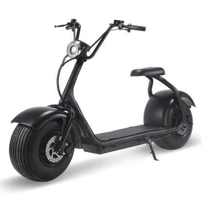 Color - Black - MotoTec Fat Tire 60V 18Ah 2000W Lithium Electric Scooter