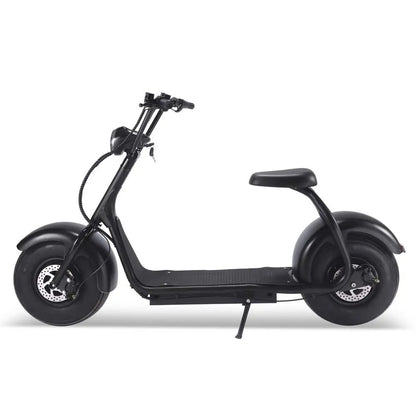 Color - Black - MotoTec Fat Tire 60V 18Ah 2000W Lithium Electric Scooter