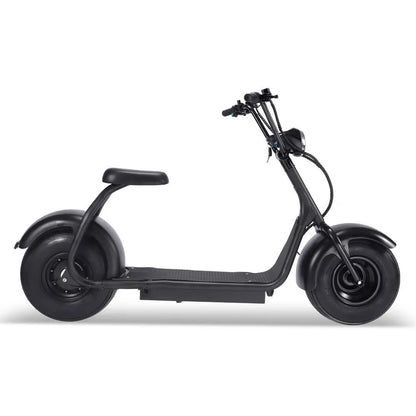Color - Black - MotoTec Fat Tire 60V 18Ah 2000W Lithium Electric Scooter