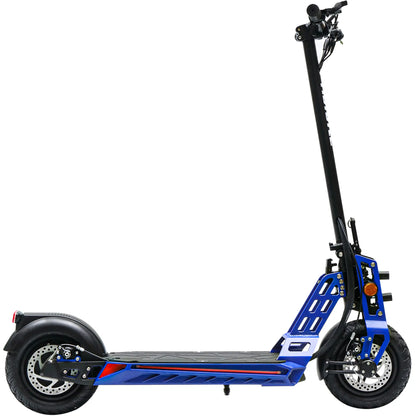 Color: Blue - MotoTec Free Ride 48v 600w Lithium Electric Scooter