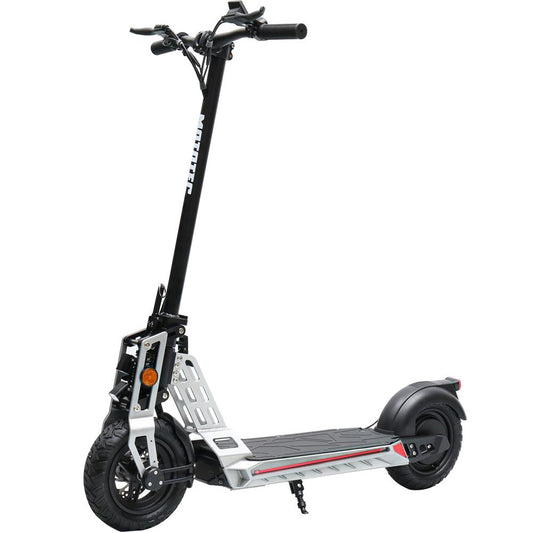 MotoTec Free Ride 48v 600w Lithium Electric Scooter Silver