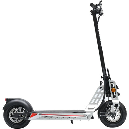 Color: Silver - MotoTec Free Ride 48v 600w Lithium Electric Scooter