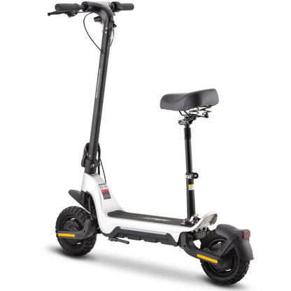 Color - Silver - MotoTec Fury 48V 1000W Lithium Electric Scooter – Silver | Powerful Foldable Commuter Scooter
