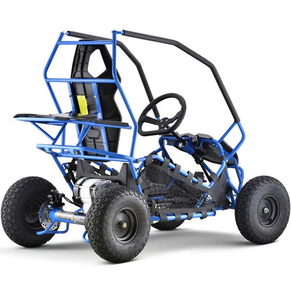 MotoTec Maverick Go Kart 36V 1000W - Blue - Open Box Fully Assembled