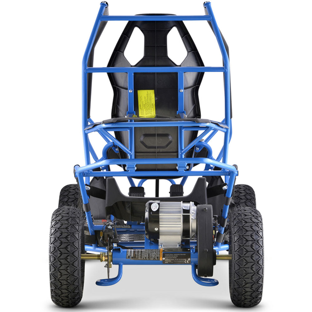 MotoTec Maverick Go Kart 36v 1000w Blue