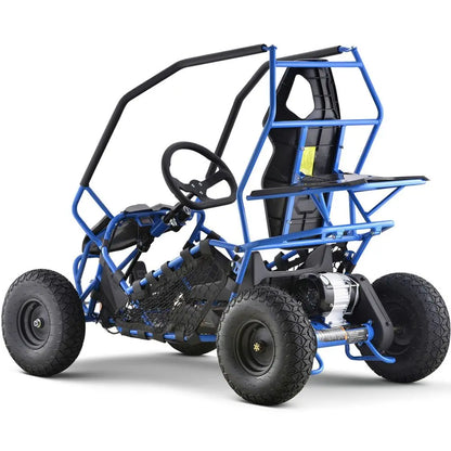 MotoTec Maverick Go Kart 36V 1000W - Blue - Open Box Fully Assembled