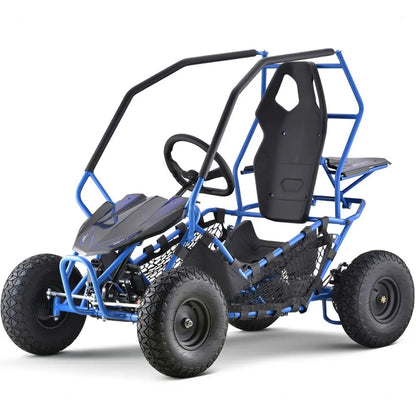 MotoTec Maverick Go Kart 36V 1000W - Blue - Open Box Fully Assembled