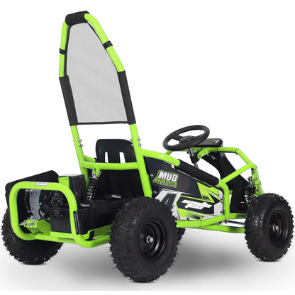 Color: Green - MotoTec Mud Kids Electric 48v 1000w Go Kart Full Suspension
