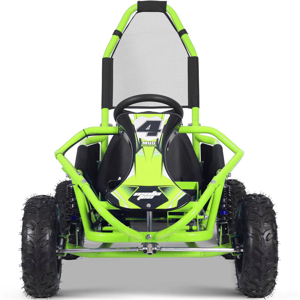 MotoTec Mud Monster Kids Electric 48v 1000w Go Kart Full Suspension Green