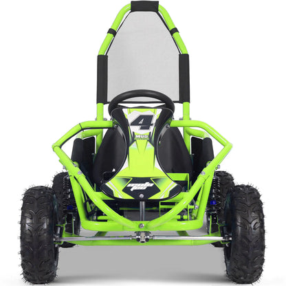 Color: Green - MotoTec Mud Kids Electric 48v 1000w Go Kart Full Suspension
