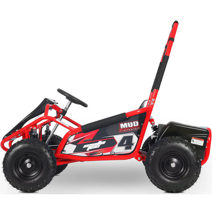 Color: Red - MotoTec Mud Kids Electric 48v 1000w Go Kart Full Suspension