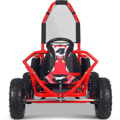 Color: Red - MotoTec Mud Kids Electric 48v 1000w Go Kart Full Suspension
