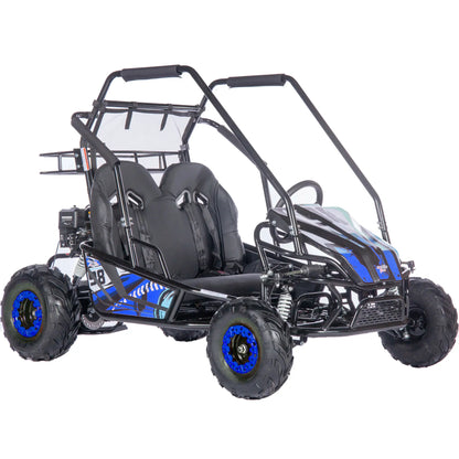 Color: Blue - MotoTec Mud XL 212cc 2 Seat Go Kart Full Suspension