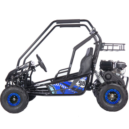 Color: Blue - MotoTec Mud XL 212cc 2 Seat Go Kart Full Suspension