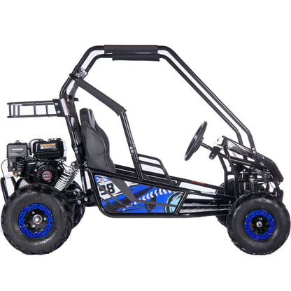 Color: Blue - MotoTec Mud XL 212cc 2 Seat Go Kart Full Suspension