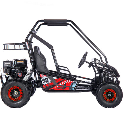 Color: Red - MotoTec Mud XL 212cc 2 Seat Go Kart Full Suspension