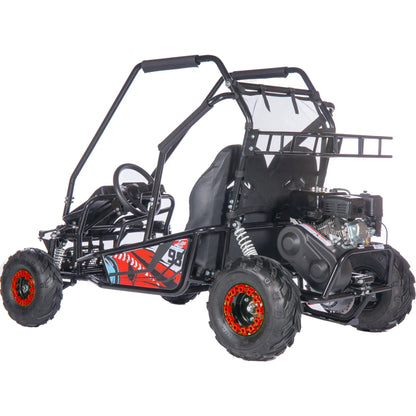 Color: Red - MotoTec Mud XL 212cc 2 Seat Go Kart Full Suspension