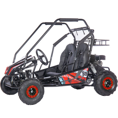 Color: Red - MotoTec Mud XL 212cc 2 Seat Go Kart Full Suspension