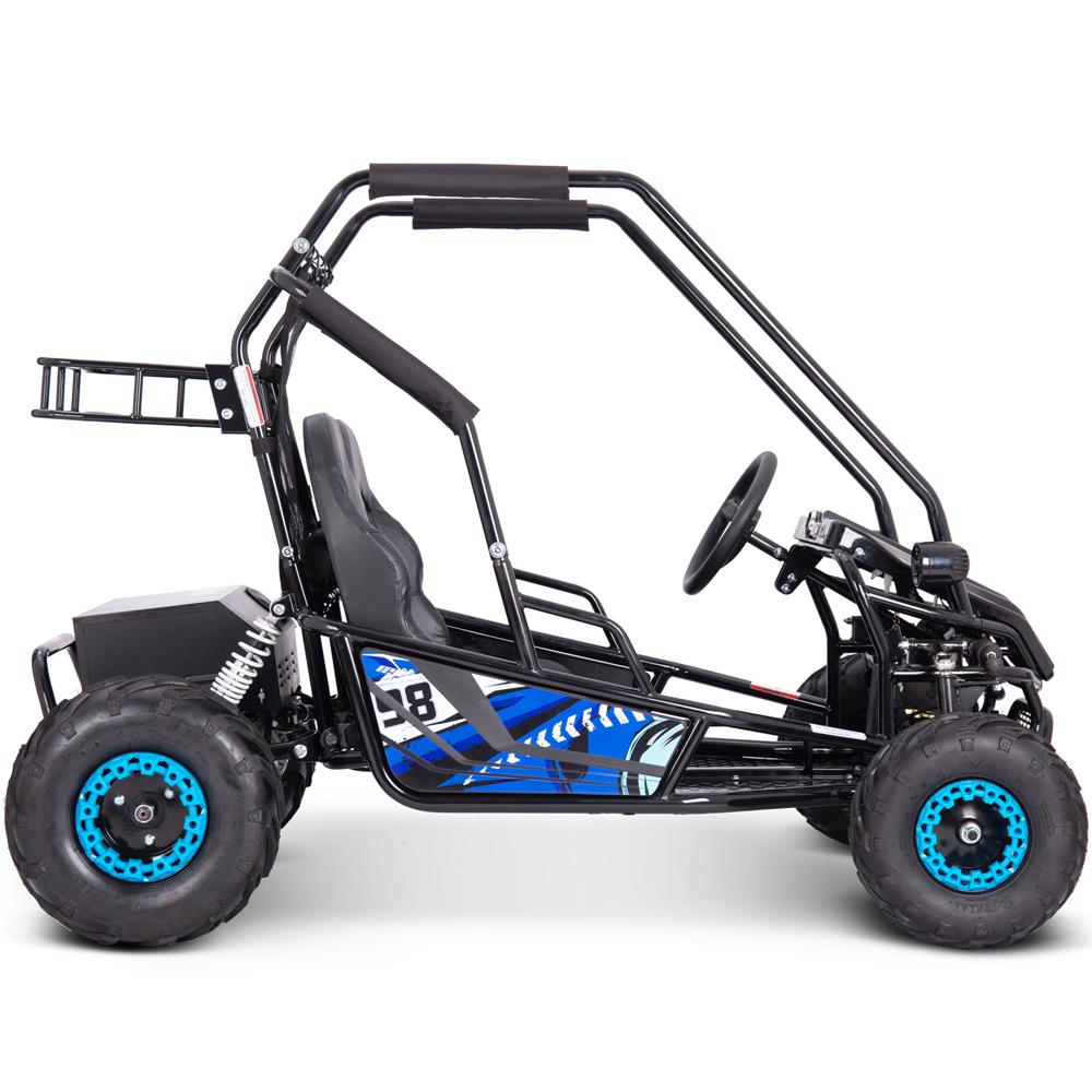 MotoTec Mud Monster XL 60v 2000w Electric Go Kart Full Suspension Blue