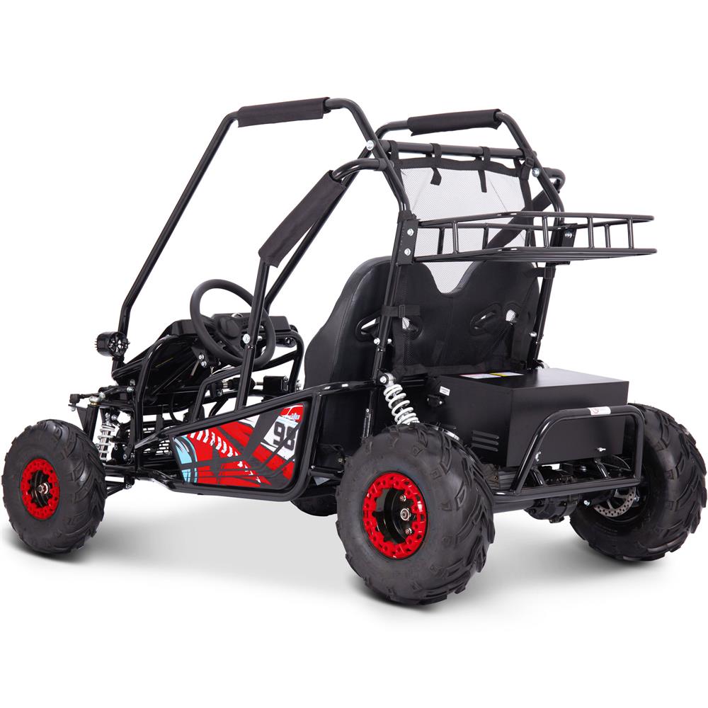 MotoTec Mud Monster XL 60v 2000w Electric Go Kart Full Suspension Red