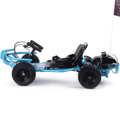 Color: Blue - MotoTec Sandman Kids Gas Powered 49cc Go Kart