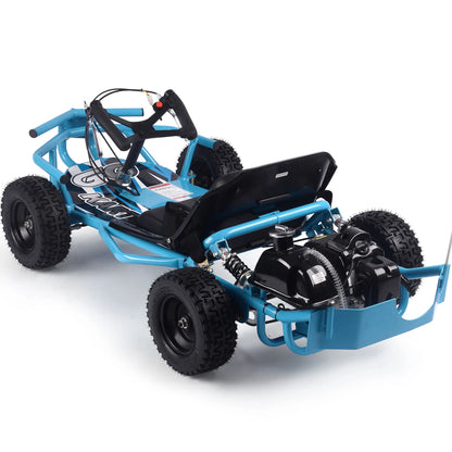 Color: Blue - MotoTec Sandman Kids Gas Powered 49cc Go Kart