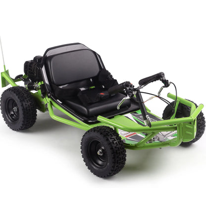 Color: Green - MotoTec Sandman Kids Gas Powered 49cc Go Kart