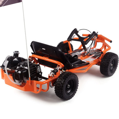 Color: Orange - MotoTec Sandman Kids Gas Powered 49cc Go Kart