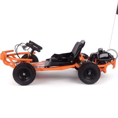 Color: Orange - MotoTec Sandman Kids Gas Powered 49cc Go Kart