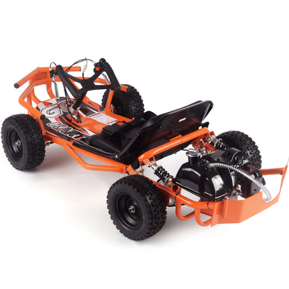 Color: Orange - MotoTec Sandman Kids Gas Powered 49cc Go Kart