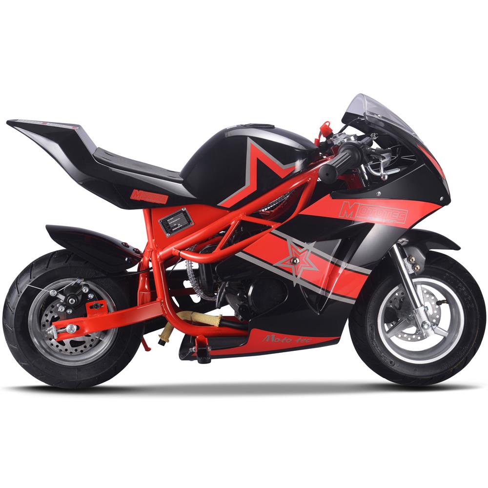 MotoTec Gas Pocket Bike GT 49cc 2-Stroke Red