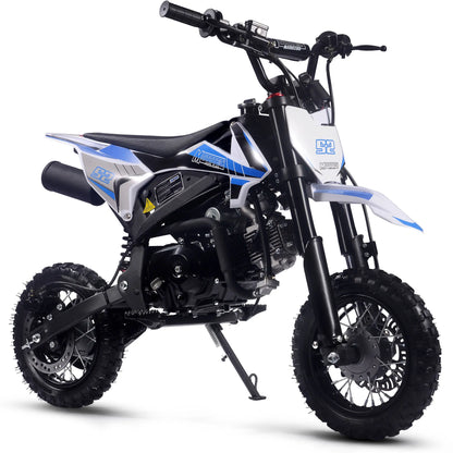 Color: Blue - MotoTec Hooligan 72cc 4-Stroke Gas Dirt Bike